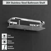 Plantex Stainless Steel 304 Grade Shelf for Bathroom/Kitchen Rack - Bathroom Accessories - (12X5 Inches-Chrome Finish)