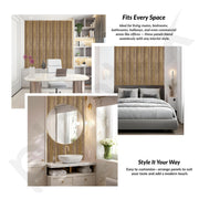 Plantex Louvers Panel for Wall/8 Feet Wall Panels/3D Charcoal Panel for Interior Walls Décor - Pack of 7 Covers - 56 Sq. Ft, Size-1 Feet x 8 Feet (WD-2203)