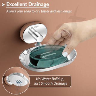 Plantex J4 Stainless Steel Wall Mounted Soap Holder for Bathroom/Soap Holder for Kitchen/Soap Stand for Bathroom/Bathroom Accessories (Chrome Finish) Onix