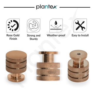 Plantex Knobs for Drawer/Drawer Knobs/Cabinet Knobs/Drawer knobs Handle/Pull-Push Knobs for Home/Office Drawers - Pack of 2 (Rose Gold)