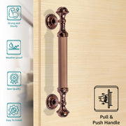 Plantex Heavy Duty 15-inches Main Door Handle/Door Handle for Main Door/Pull Push Door Handle for Glass Door - Pack of 1 (320-PVD Rose Gold Finish) - 3 Years Warranty
