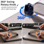 Plantex Stainless Steel Chopping Board with Knife/Heavy Duty Food Grade Steel Cut & Chop Board/Adjustable Cutting Guide with Knife Lock/Rust Proof Vegetable/Fruit - (Chrome & Blue) 