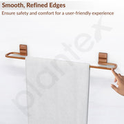 Plantex 304 Grade Stainless Steel 24 inch Single Towel Rod for Bathroom/Hand Towel Holder/Towel Hanger/Bathroom Accessories, Crystal (PVD Rose Gold)