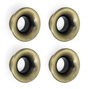 Plantex Knobs for Drawers/Drawer Knobs/Round Knob for Cabinets/Pull-Push Knob for Kitchen/Bedroom Drawer - Pack of 4 (Brass Antique)