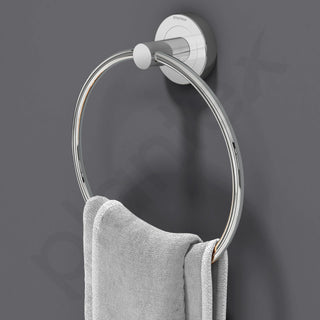 Plantex Compact Stainless Steel Towel Hanger for Bathroom/Towel Holder/Napkin Holder for Wash Basin/Towel Ring/Bathroom Accessories (Pack of 1)