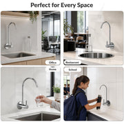 Plantex RO Water Purifier Tap for Kitchen Sink//Drinking Water Tap/Brass 360° Rotatable Wall Mount RO Faucet/Heavy Duty Brass RO Tap for All RO Water Purifiers - Chrome (RO-017)