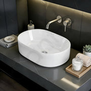 Plantex TableTop Wash Basin for Bathroom/Ceramic Basin with 10 Years Glaze Warranty by Plantex/Washbasin for Home/Hotel/Restaurant (Glossy White - 19 x 13 x 5.5 Inch)