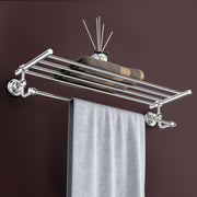 Plantex 304 Grade Stainless Steel 24 inch Towel Rack for Bathroom/Towel Stand/Hanger/Bathroom Accessories - Skyllo (Chrome)