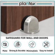 Plantex Premium Floor Mounted Door Buffer/Sound Dampening Rubber Buffer for Bed Room/Living Room/Kitchen/Bathroom Door ÃƒÂ¢Ã¢â€šÂ¬Ã¢â‚¬Å“ Pack of 1 (Satin)