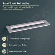 Plantex 20 Inch Acrylic Towel Hanger for Bathroom/Towel Rod for Kitchen/Napkin Holder/Stand/Towel Bar for Bathroom - Pack of 1 (VIG-126, Grey)
