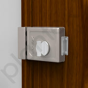 Plantex Heavy Duty Tri Bolt Lock with Key & Knob for Main Door/Suitable on Single Door for Home,Office,Hotel - Pack of 1 (Matt)