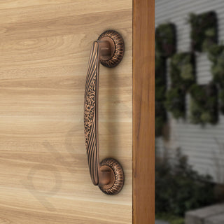 Plantex 10 Inch Main Door Handle for Wooden Doors - Pull-Push Handle Accessories (Pack of 1, Copper Antique)