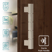 Plantex Mighty Aluminium 11 Inch Main Door Handle/Pull-Push Handle for Glass Door/3 Years Warranty (Satin Finish, Pack of 1)