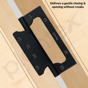 Plantex Butterfly Hinges for Door/Stainless Steel Door Hinges/5 Inch x 14 Gauge Hinge/2.5 mm Hinges for Home/Office/Hotel/Non-Mortise Hinge - Pack of 6 (Black)