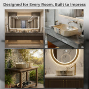 Plantex Ceramic Tabletop Washbasin/Bathroom Basin Sink/Wash Basin for Bathroom/Marble Basin Basin for Restaurant, Hotel (Brown & Grey Veins, 18 x 13 x 5.5 Inch)
