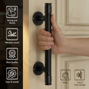 Plantex Main Door Handle/Pull & Push Handles for All Doors of House, Office, Hotels/200mm Wooden & Glass Door Handle - Pack of 1 (DC-Black & Z-Black)