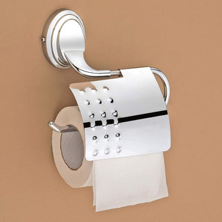 Plantex 304 Grade Stainless Steel Toilet Paper Roll Holder/Toilet Paper Holder in Bathroom/Kitchen/Bathroom Accessories Pack of 2, Cubic (Chrome)