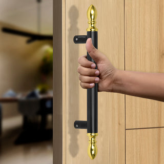 Plantex Altros Main Door Handle/Door & Home Decor/14 Inch Main Door Handle/Door Pull Push Handle - Pack of 1 (106 - Black & Gold)