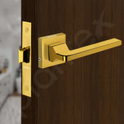 Plantex Heavy Duty Door Lock – Bathroom Door Lock/Mortise Keyless Handle Set for Home/Bathroom/Store Room/Balcony/Office with Baby Latch (605 - PVD Gold)