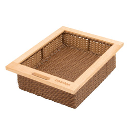 Plantex Wicker Basket for Storage/Wicker Basket for Modular Kitchen/Pull Out Wicker Storage Basket- Pack of 1 (20 x 16.5 x 8 inch)