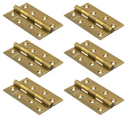 Plantex Door Hinges 4 Inch x 14 Gauge/1.8 mm Thickness/Stainless Steel Butt Hinges/Soft Movement Hinge for Home/Office/Hotel/Kabza for Bedroom/Bathroom/Kitchen - Pack of 6 (Brass Antique)