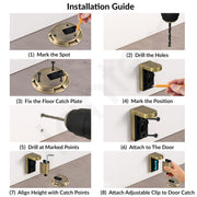 Plantex Door Stopper for Home/Floor Mounted Door Holder/Door Stopper for Hotel/Office/Stops for Door - Pack of 1 (Brass Antique)