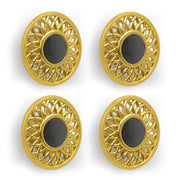 Plantex Drawer Knobs/Round Knobs for Cabinets/Pull-Push Knob for Kitchen/Bedroom Drawer - Pack of 4 (Gold)