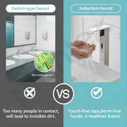 Plantex Sensor Tap for Washbasin/Pure Brass Automatic Touchless Basin tap/Pillar Tap for Wash Basin/Tap for Basin - (Chrome)