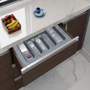 Plantex Cutlery Tray for Kitchen Drawer/Cutlery Cosmetic Stationary Organizer/Cabinet Cutlery Tray Organizer for Modular Kitchen - (Grey-21 X 18.5 INCH)