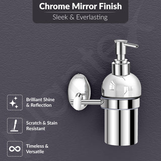 Plantex 304 Grade Stainless Steel Silver Wash Basin Handwash Holder/Wall Mounted Dispenser/Bathroom Accessories - Oreva (Chrome)