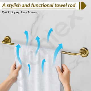 Plantex 304 Grade Stainless Steel Towel Hanger for Bathroom/Single Towel Rod/Bar/Bathroom Accessories - Daizy (Antique)
