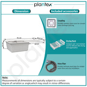 Plantex Quartz Single Bowl Kitchen Sink/Sink for Kitchen with Drain Board/Undermount/Top Mounted (Mosaic Grey-36X18 Inches)