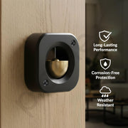 Plantex Square Door Chime with Brass Bell/Dopamine Door Bell for Home/Temple & Meditation Bell for Positive Energy & Home DÃƒÂ©cor - Pack of 1 (DTK-292 - Black)