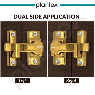 Plantex Door Latch for Balcony/Bathroom/Bedroom/Garden/Sliding Gate - Flip Lock/Chitkani/Back Stopper - (PVD Gold)