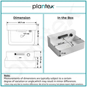 Plantex Ceramic Tabletop WashbasinWall mount Basin with Dual Waterflow Modes/Wash Basin for Bathroom with 10 Years Glaze Warranty/Hot and Cold Adjustable Knob(White, 24 x 18.5 x 10 Inch)