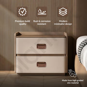 Plantex Drawer Kadi/3 Inch Chest Handle for Drawer/Rectangular Cabinet Kadi/Pull-Push Kadi for Home/Office Drawer - Pack of 2 (DTK-295, Rose Gold)