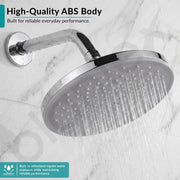 Plantex ABS 9 Inch Round Head Shower/Overhead Rain Shower/Shower for Home/Hotel/Adjustable Shower Head for Bathroom - Pack of 1 (Chrome, D639)