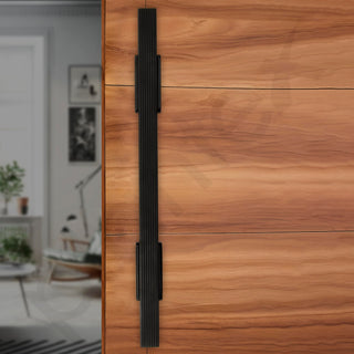 Plantex 17 Inch Main Door Handle for Wooden Doors - Pull-Push Handle Accessory (Pack of 1, Black)