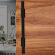 Plantex 17 Inch Main Door Handle for Wooden Doors - Pull-Push Handle Accessory (Pack of 1, Black)