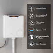 Plantex Flush Tank for Toilet with 10 Ltr Water Capacity/Dual Flushing Cistern for Bathroom/Polypropylene Toilet Flush Tank - Pack of 1 (Boss, Brown & White)