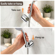 Plantex Hand Shower Holder For Bathroom/Adjustable Handheld Shower/Wand Holder/Wall Mount Bracket - Pack of 1 (Chrome)