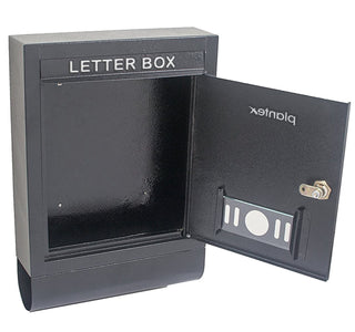 Plantex Metal Letter Box for Home Gate with News Paper Holder/Post Box/Suggestion Box for Office Use with Secure Lock and Keys/Complaint Box/Mail Box - (Black) Wall Mount