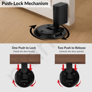 Plantex Door Stopper for Home/Floor Mounted Door Stopper/Door Holder/Door StopperS for Hotel/Office -Pack of 1 (Black)