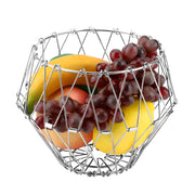 Plantex Multipurpose Stainless Steel Foldable Fruit And Vegetable Basket For Kitchen/Dining Table/Home(8 Shapes), 1 L,Oval