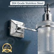 Plantex 304 Grade Stainless Steel Liquid Soap Dispenser/Shampoo Dispenser/Hand Wash Dispenser/Bathroom Accessories - Pack of 1, Squaro (Chrome)