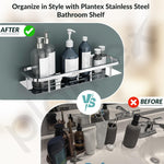 Plantex Stainless Steel 304 Bathroom Shelf for Wall/Bathroom Racks and Shelves/Bathroom Organizer & Accessories/Kitchen Rack/Kitchen Shelves- Pack of 2 (15X5 Inches-Chrome Finish)
