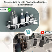 Plantex 304 Grade Stainless Steel Bathroom Shelf for Wall/Storage Shelves for Kitchen/Wall Mounted Bathroom Organizer -(15X5 Inches Chrome Finish)