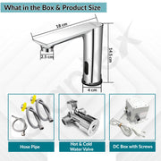 Plantex Brass Sensor Tap for Wash Basin with Brass/Touchless Basin Faucet/Electronic Pillar Tap for Wash Basin-(Chrome)
