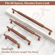 Plantex Cabinet Handle/Kitchen Cabinet Door Handle/Wardrobe/160 mm Cupboard Handle/Door Pull-Push Handle for Home/Office - Pack of 2 (Rose Gold)