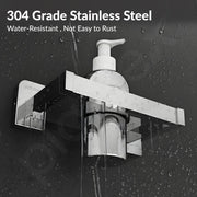 Plantex 304 Grade Stainless Steel Liquid Soap Dispenser for Bathroom/Shampoo Dispenser/Handwash Dispense/Bathroom Accessories - (Rolex, Chrome)